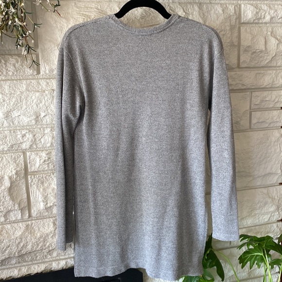 🩶Zara Long Sleeve Waffle Weave Top - Large - Picture 6 of 6